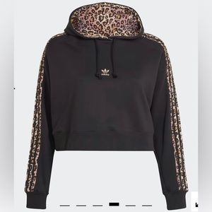 Adidas Leopard Print Logo Sweatshirt XS